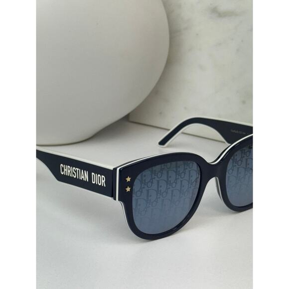 NEW Dior Pacific B2I Logo Sunglasses in Navy Blue main image 5
